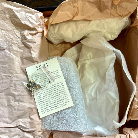 N.21 Raso Knot Flat Embellished Slides In Green Satin - Picture 5 of 16